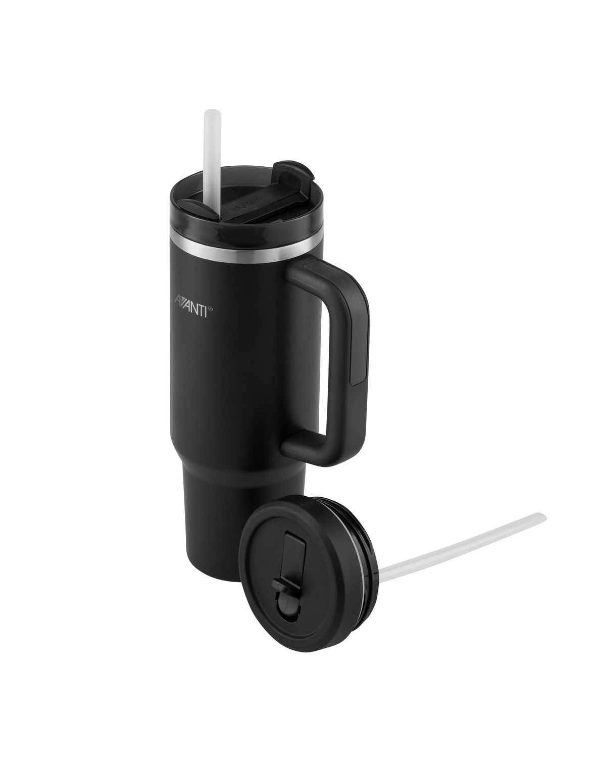 AVANTI HydroQuench Tumbler with Two Lids, 1L Black