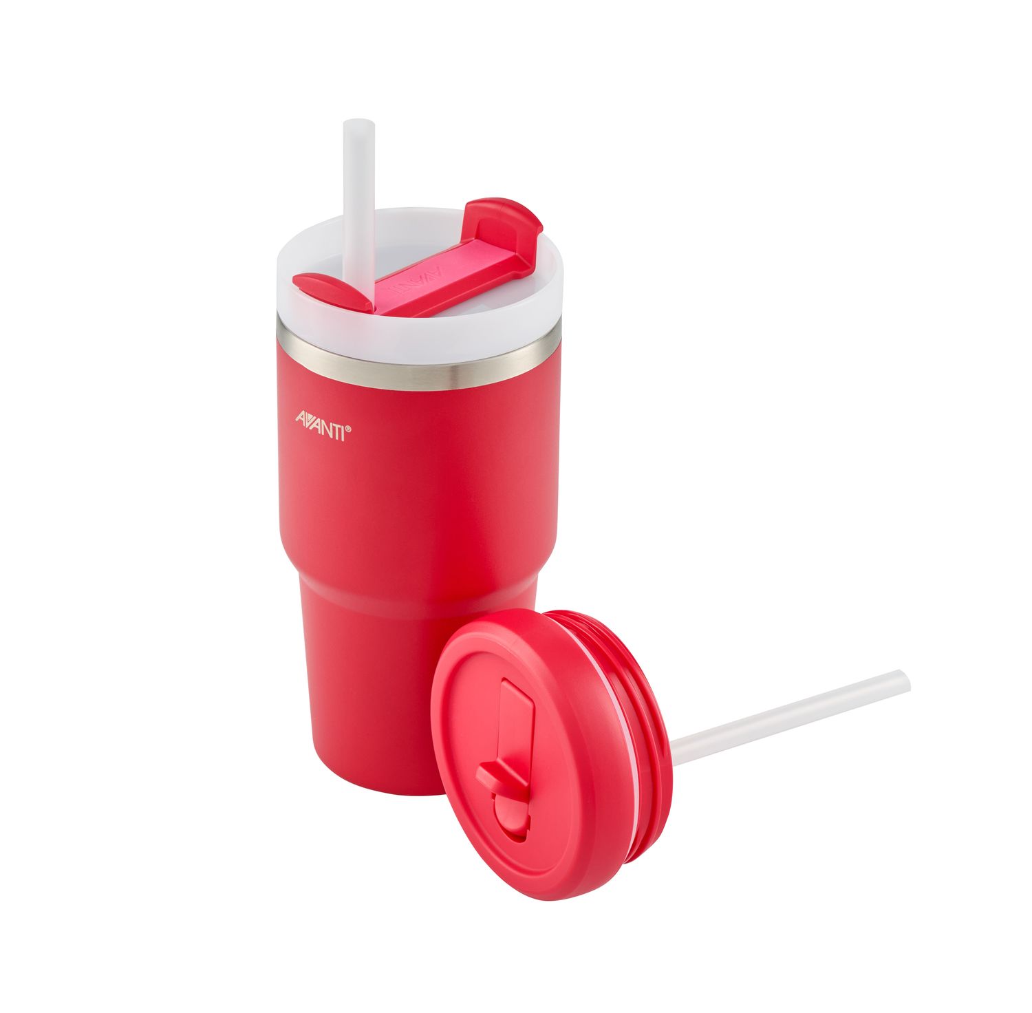 AVANTI HydroQuech Smoothie Tumbler w/ Two Lids, 550ml Red
