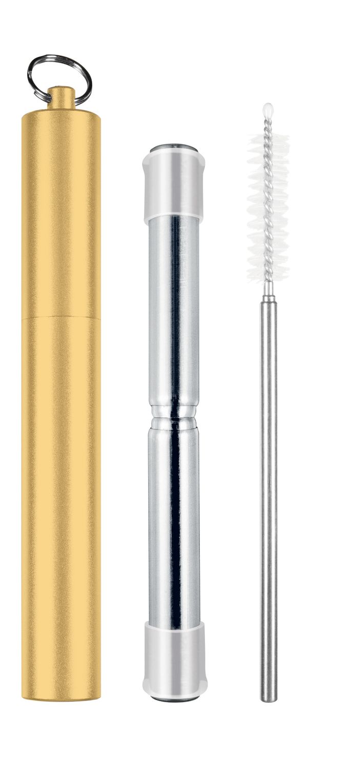 AVANTI Telescopic Travel Straw - Champagne