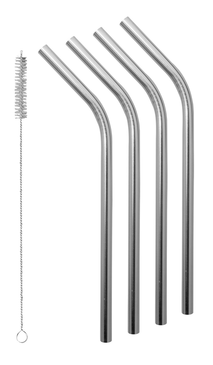 AVANTI Smoothie SS Straws with Cleaning Brush Set of 4