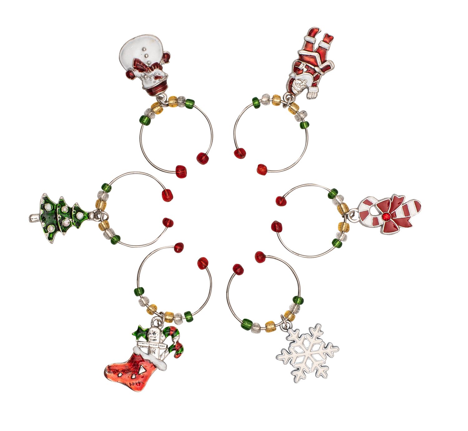AVANTI Wine Charms Set of 6 - Xmas
