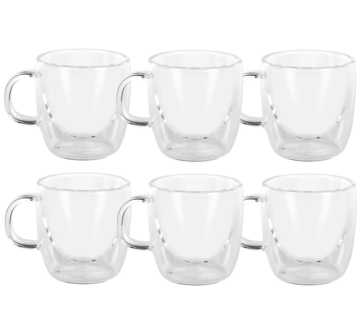AVANTI Caffe Manico Double Wall Glass Set of 6 - 250ml