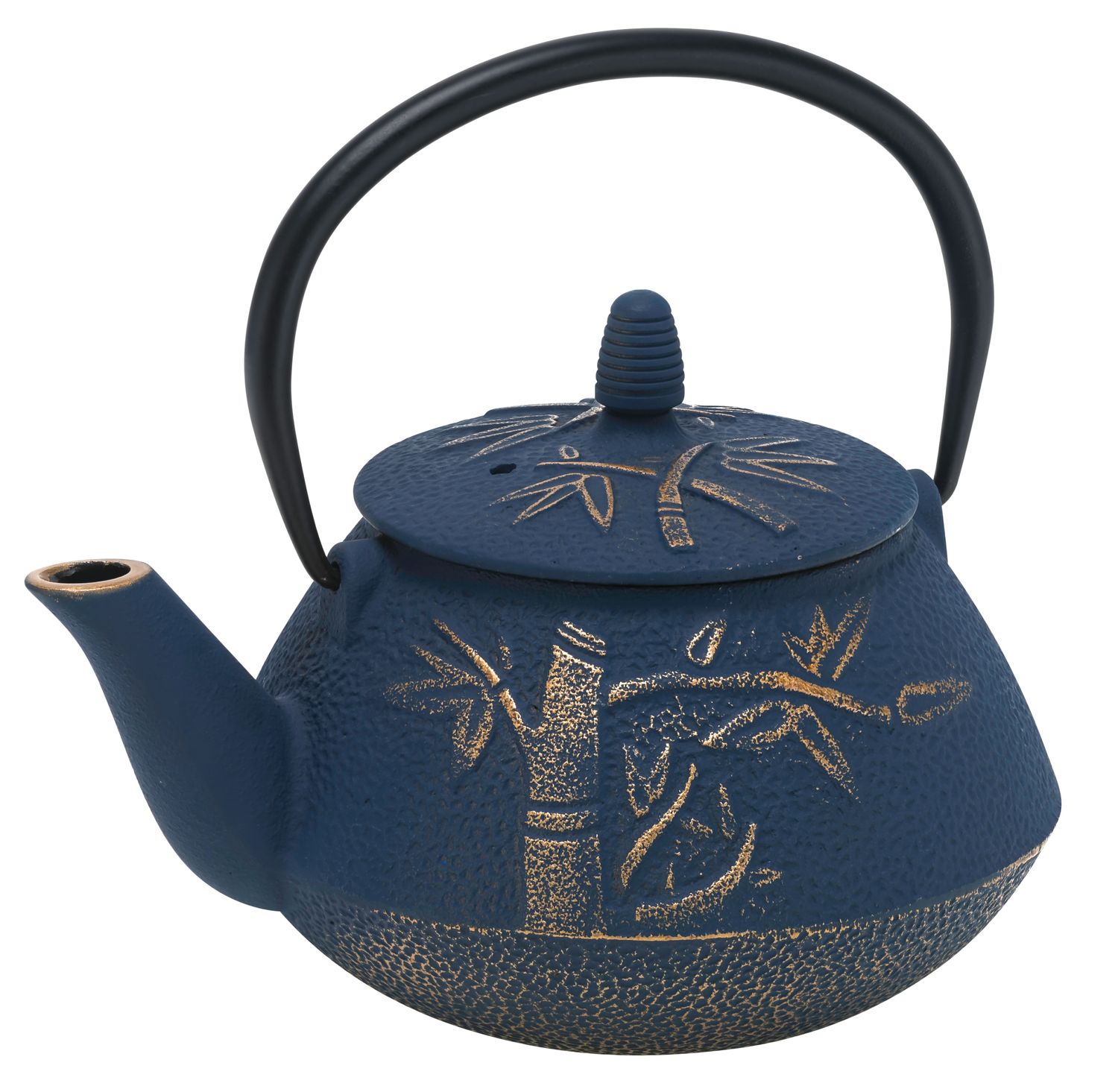 AVANTI Bamboo Cast Iron Teapot 800ml - Navy/Bronze