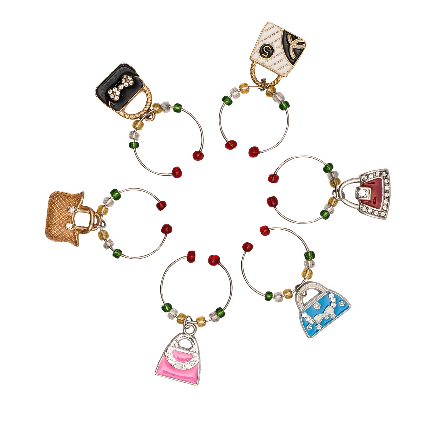 AVANTI Wine Charms Set of 6 - Handbags
