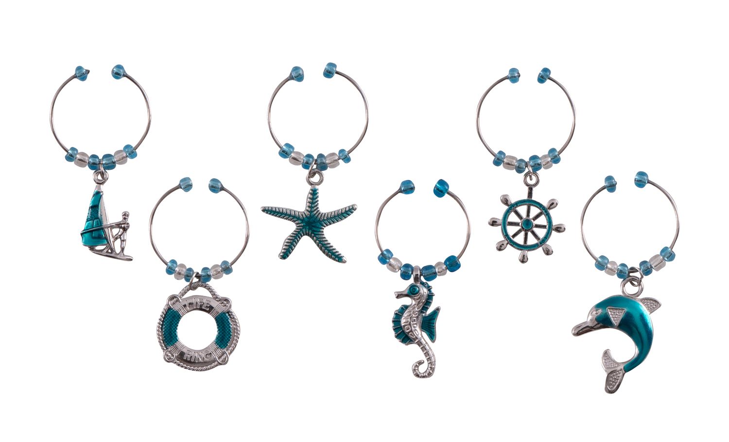 AVANTI Wine Charms Set of 6 - Nautical