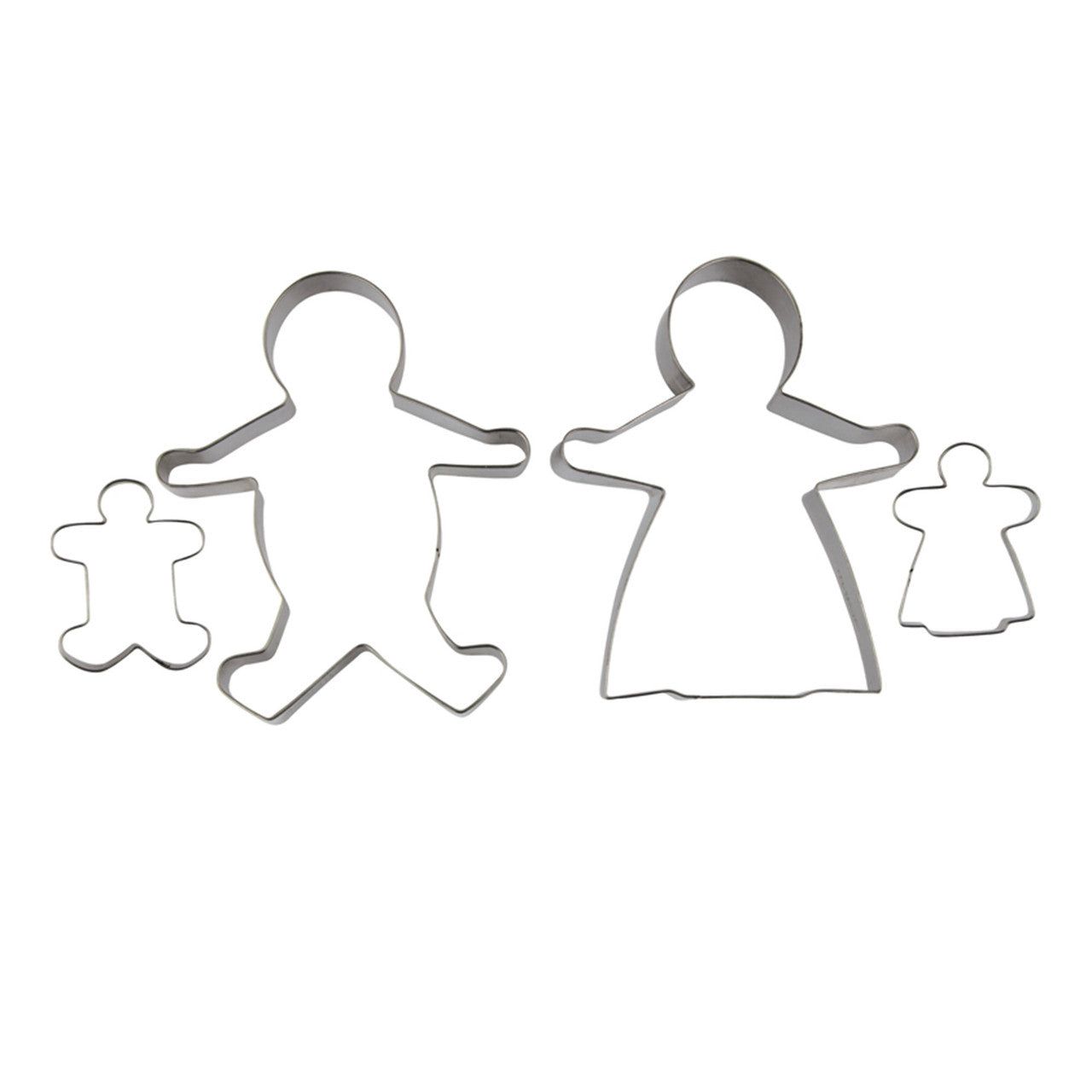 AVANTI Gingerbread Family Cookie Cutters 4 Piece Set - Multi