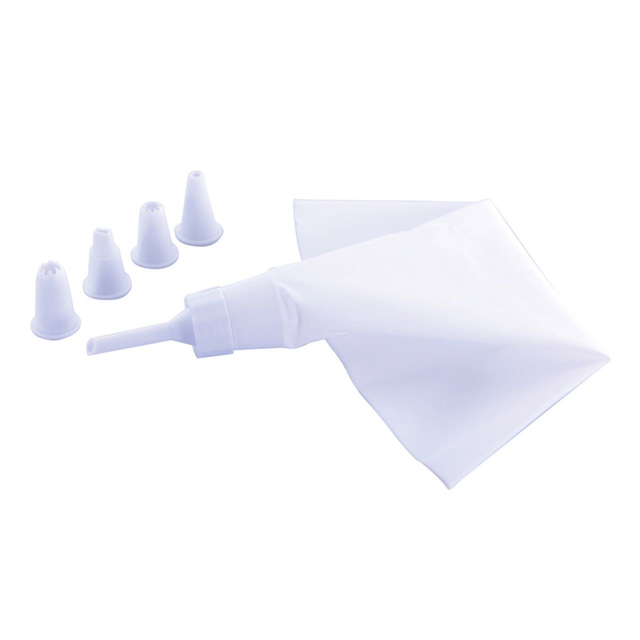 AVANTI Icing Set w/ 5 Plastic Nozzles 35cm PEVA Piping Bag