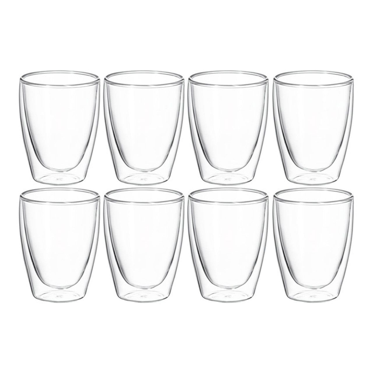 AVANTI Caffe Double Wall Glass Set of 8 - 250ml