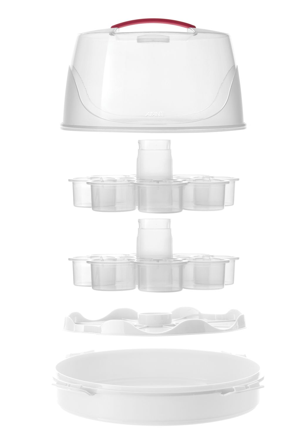 AVANTI Universal Cupcake and Round Cake Carrier - 16 Cup