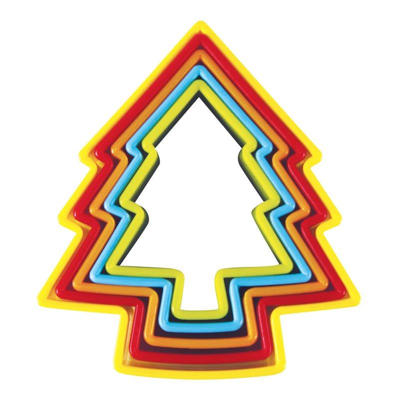 AVANTI Christmas Tree Cookie Cutters 5 Piece Set - Multi