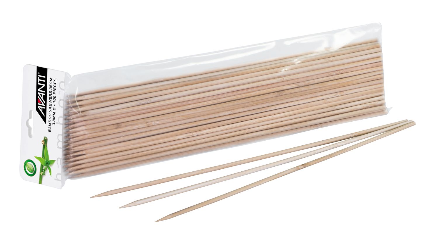 AVANTI Bamboo Skewers 35cm - 100 Piece Pack