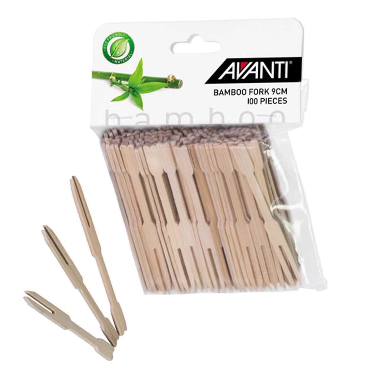 AVANTI Bamboo Fork 9cm - 100 Piece Pack