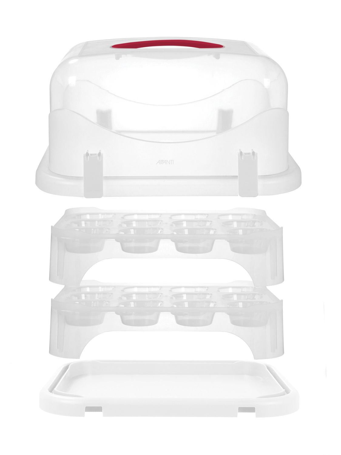 AVANTI Universal Cupcake and Rectangular Cake Carrier 24 Cup
