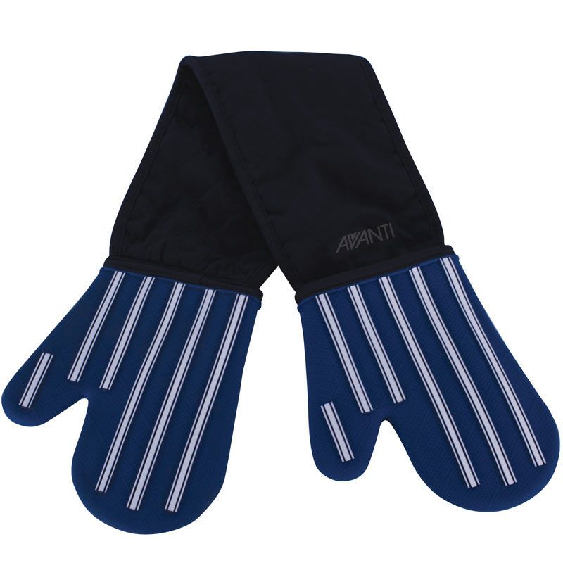AVANTI Silicone Double Oven Glove - Butcher Stripe