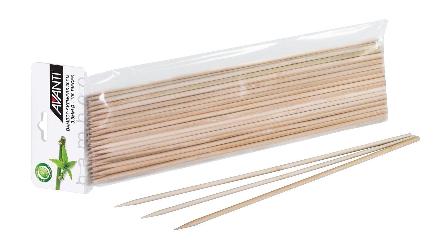 AVANTI Bamboo Skewers 30cm - 100 Piece Pack