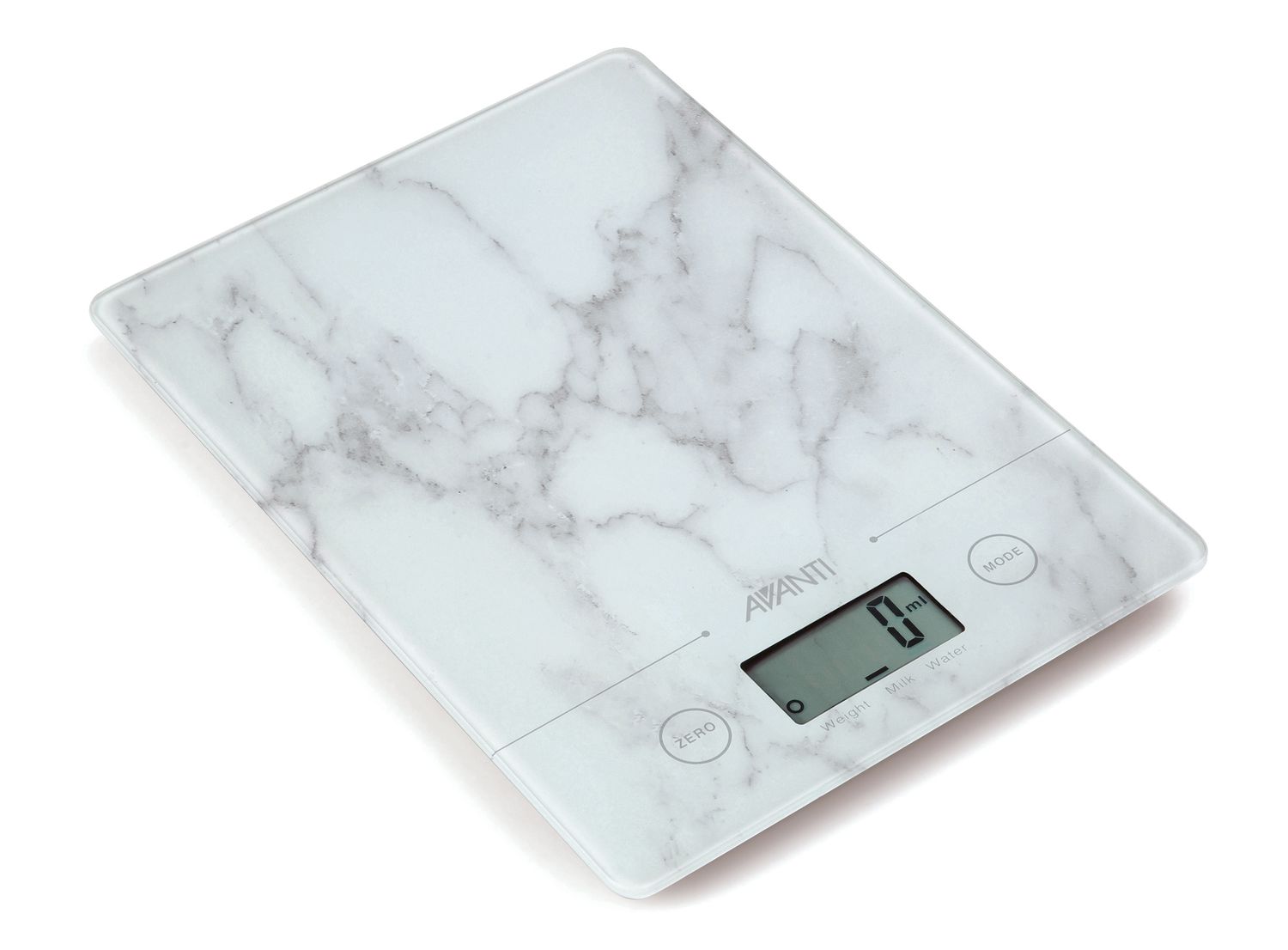 AVANTI Compact Kitchen Scale - White Marble