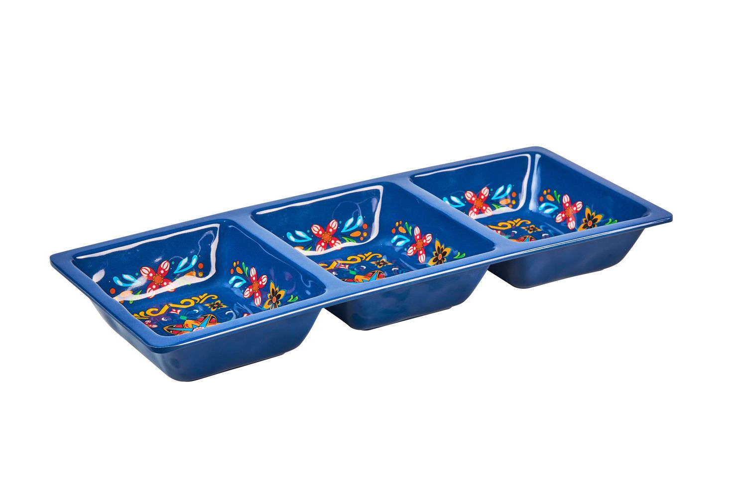 AVANTI Fiesta Azul Three Section Tray