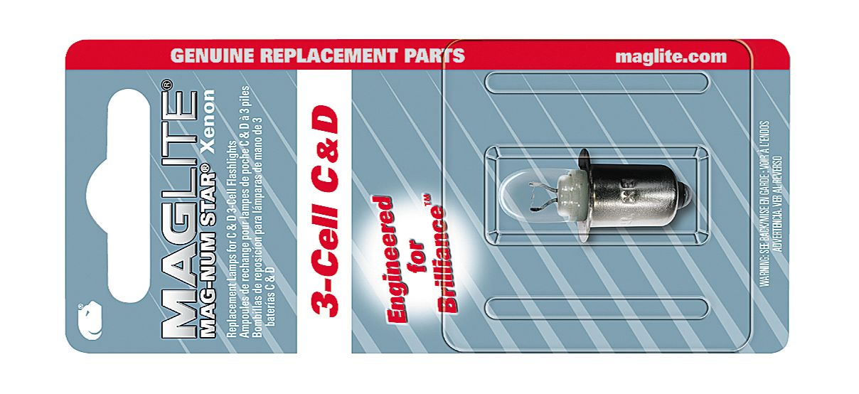 Maglite Replacement Lamp C/D 3 Cell Xenon