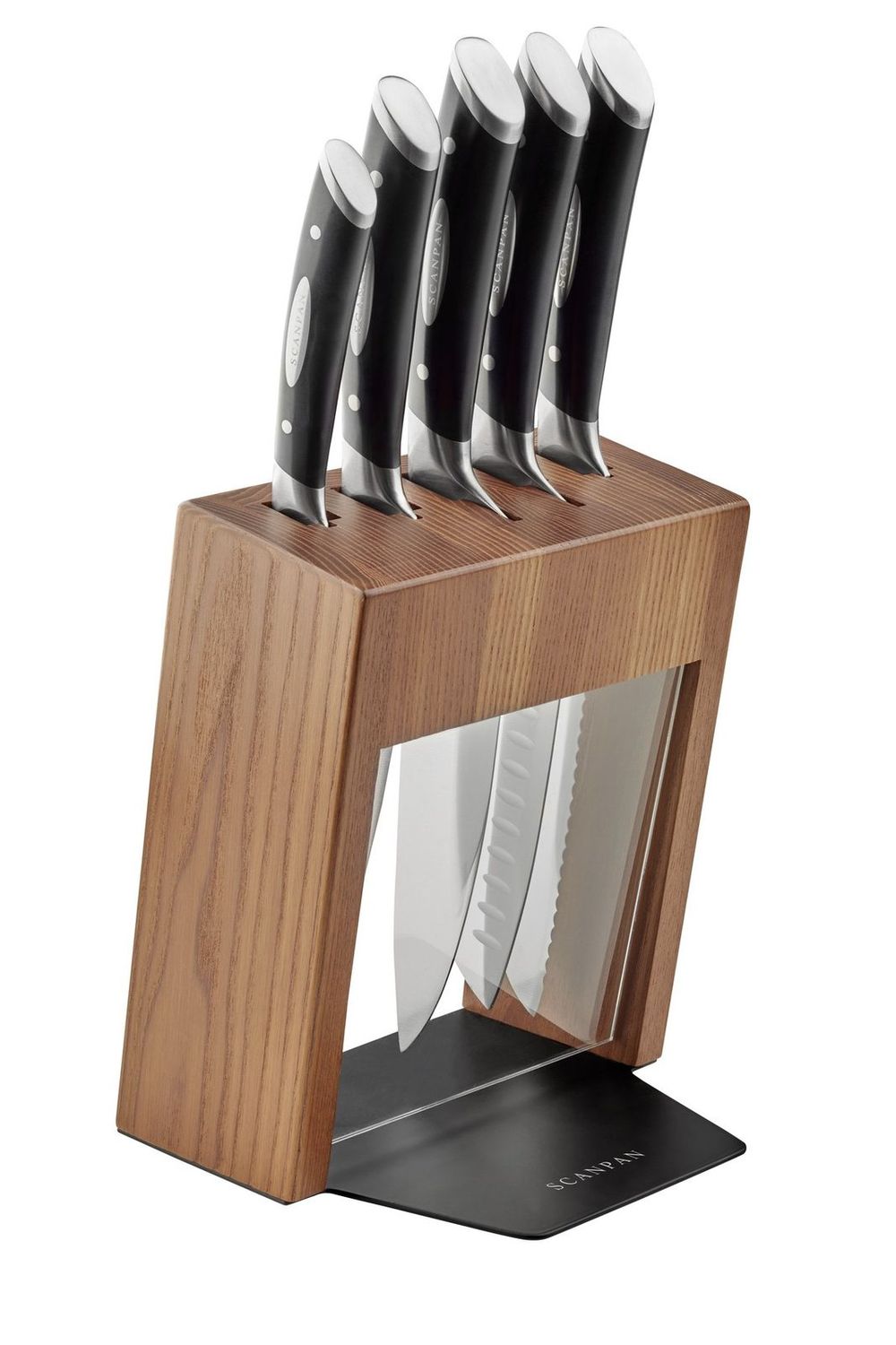 SCANPAN Kalo 6 Piece Knife Block Set - Ash