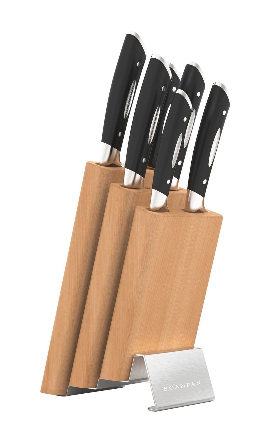 SCANPAN Classic 7 Piece Step Knife Block Set