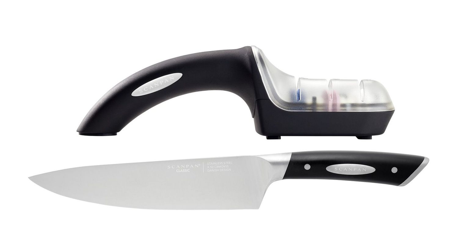 SCANPAN Classic 20cm Chef's Knife with 3 Stage Sharpener