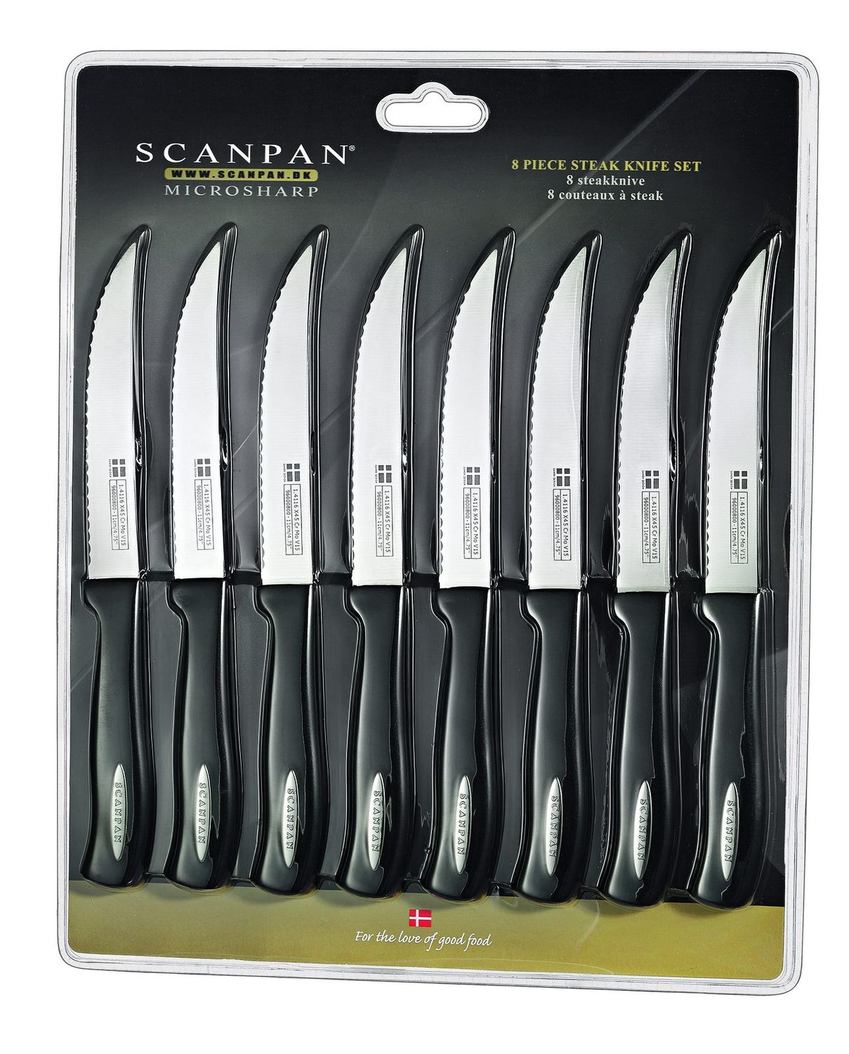 SCANPAN Microsharp Steak Knife Set 8 Piece