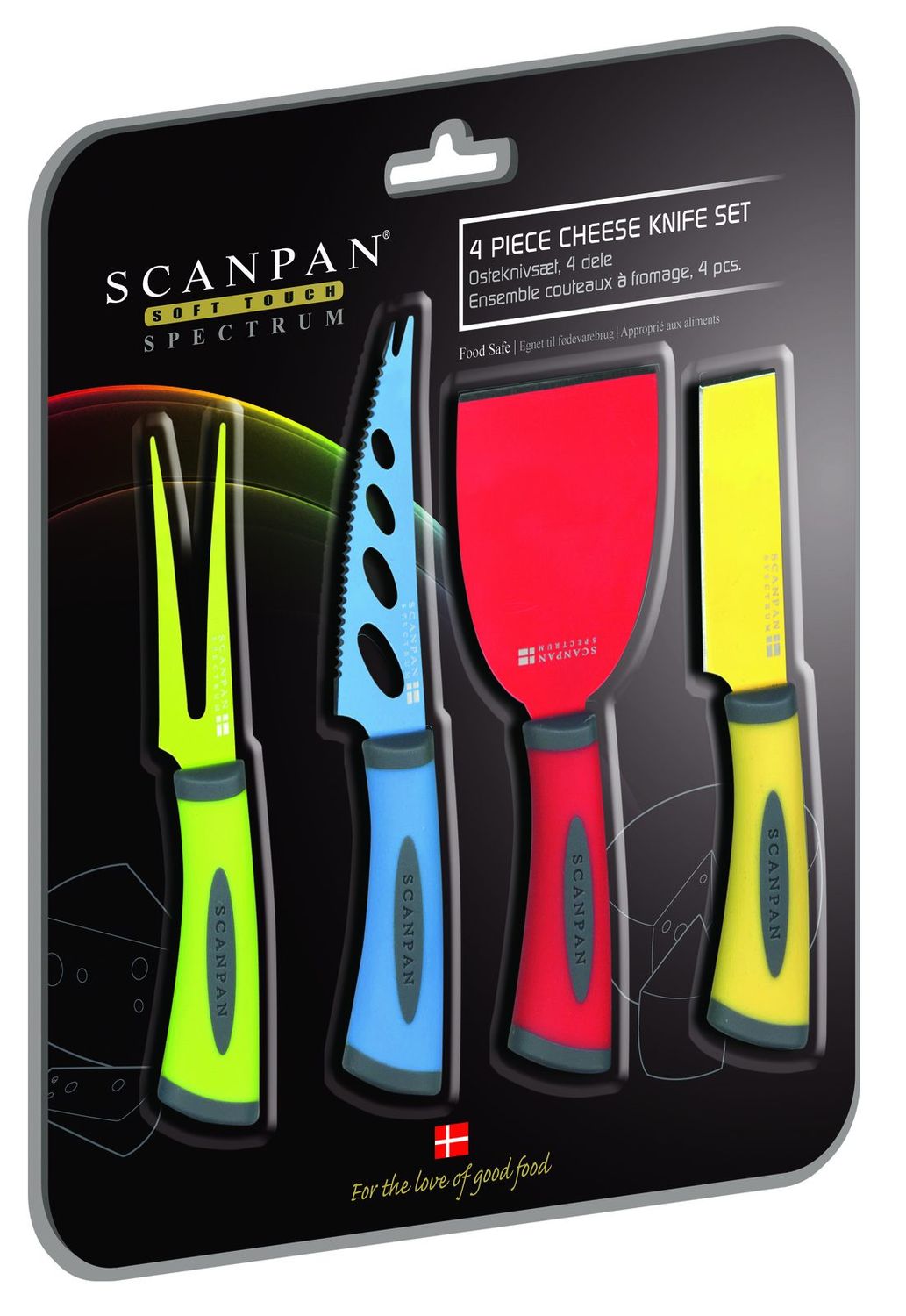 SCANPAN Cheese Knife Set 4 Piece Hard Cheese Knife 6cm