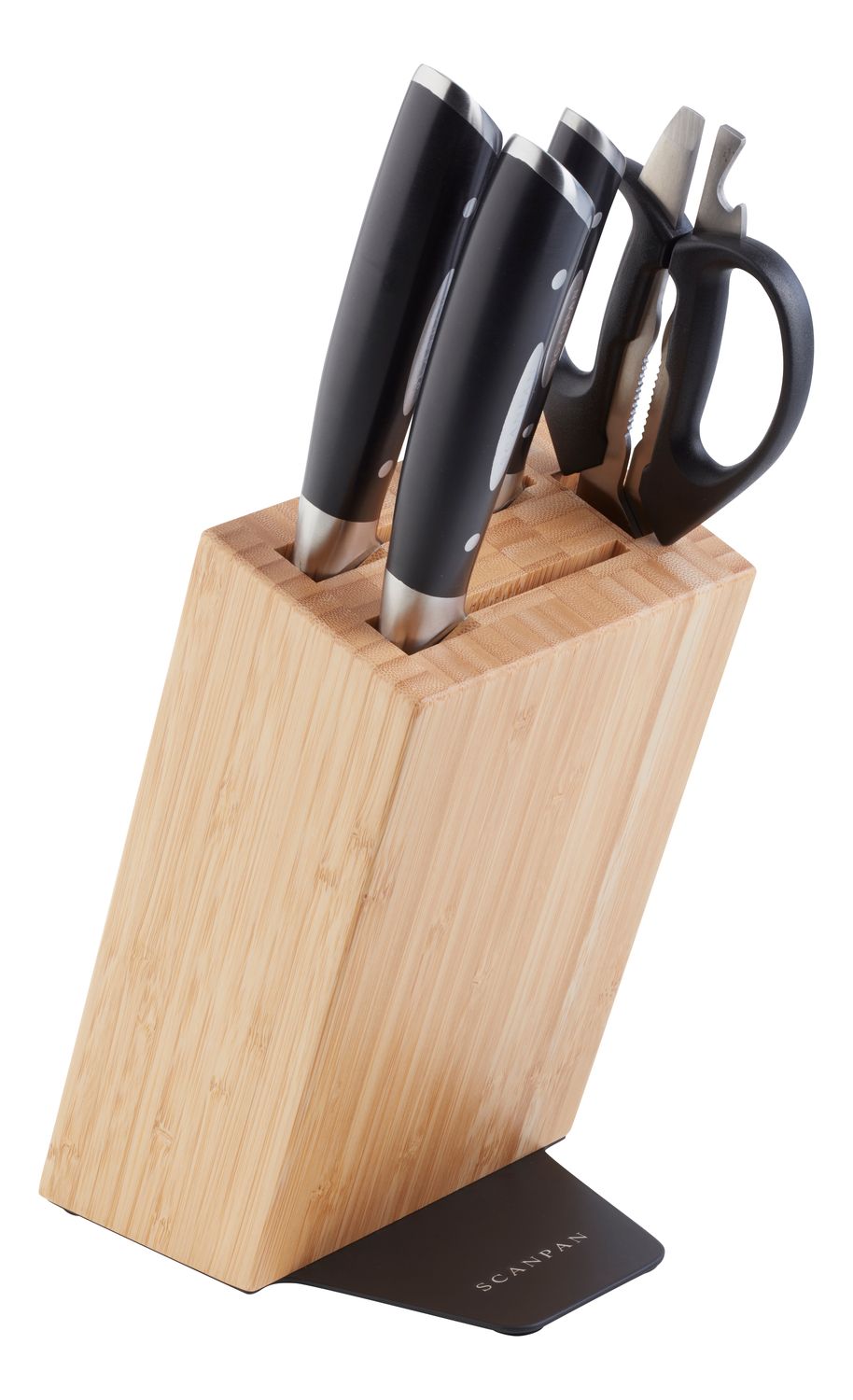 SCANPAN Knife Block Set Asian 5 Piece 9cm Paring Knife