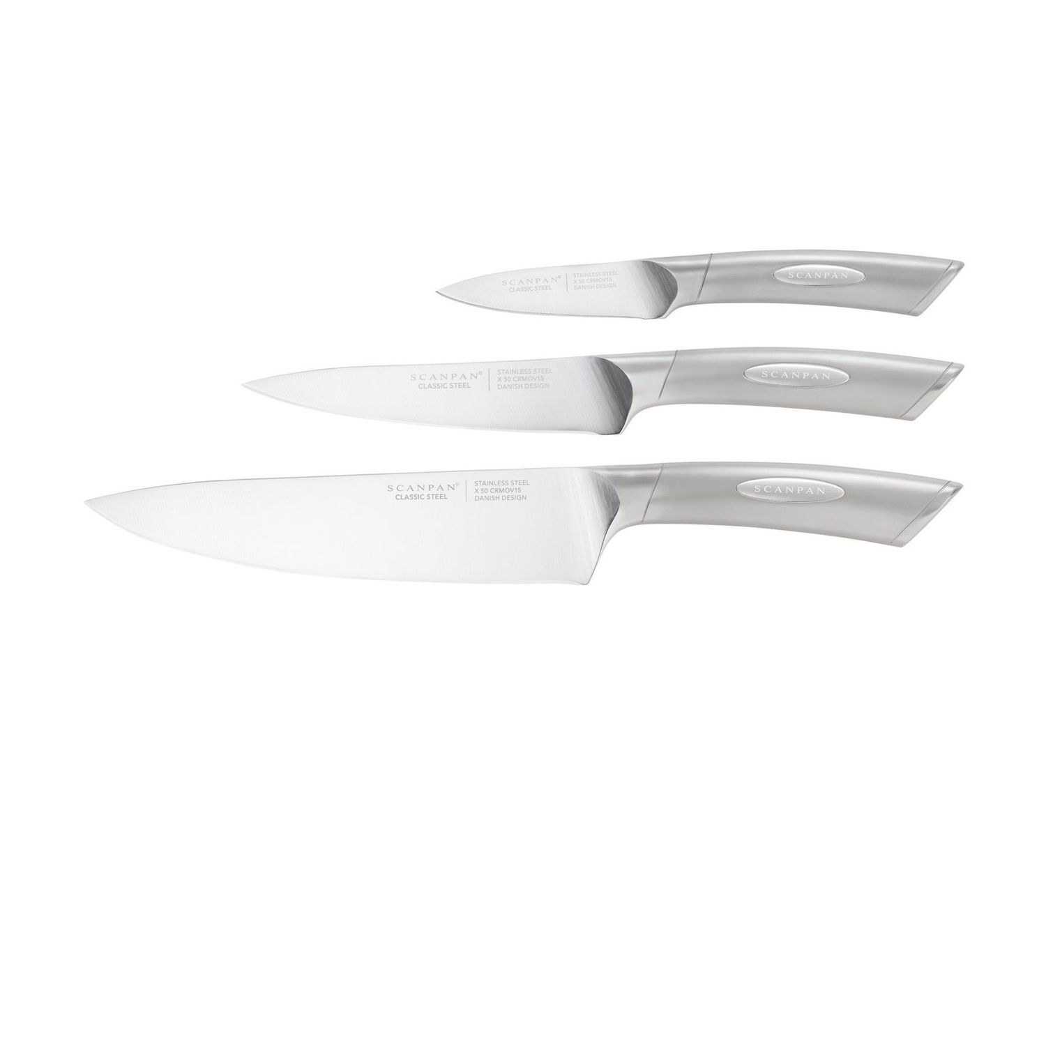 SCANPAN Classic Steel 3 Piece Chef Set