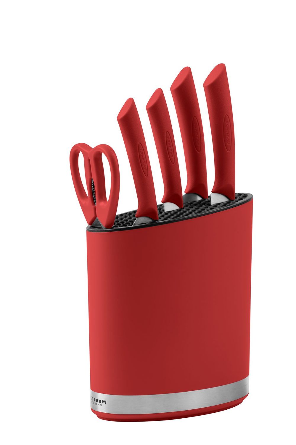 SCANPAN Spectrum by SCANPAN Universal Knife Block - Red