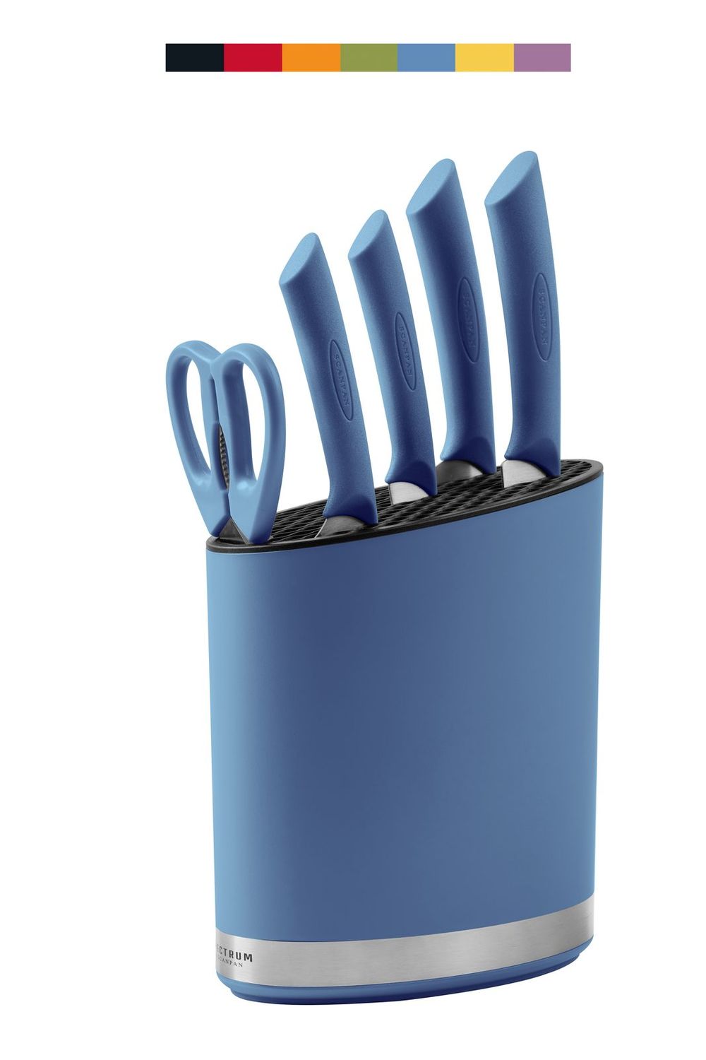 SCANPAN Spectrum by SCANPAN Universal Knife Block - Silverlake Blue