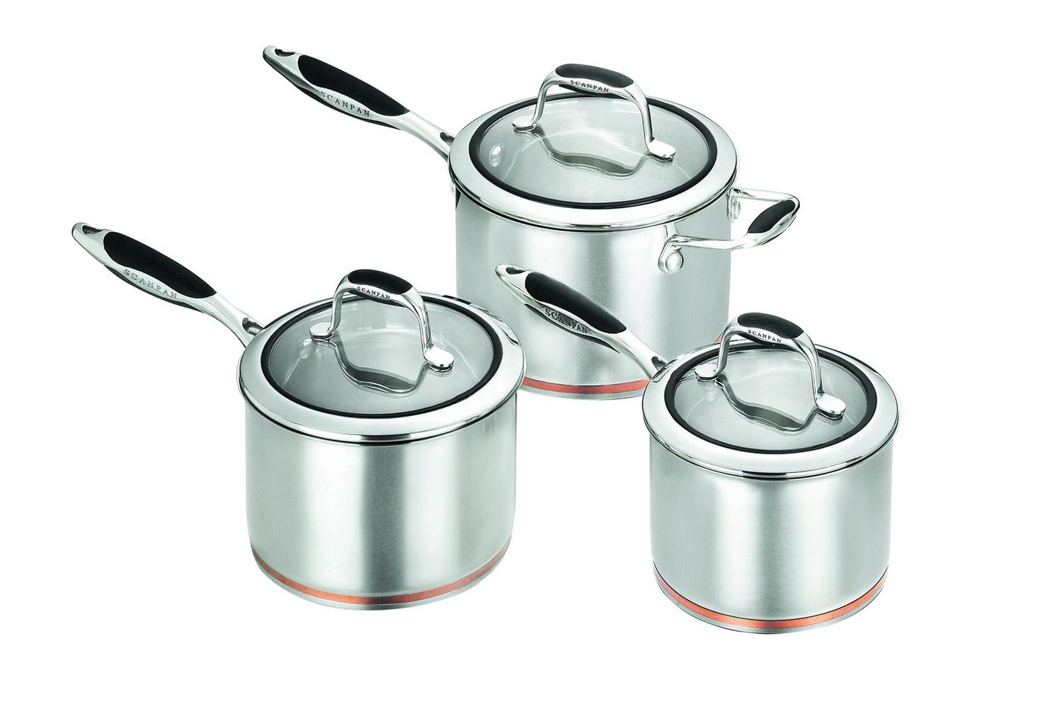 SCANPAN Coppernox 3 Piece Saucepan Set