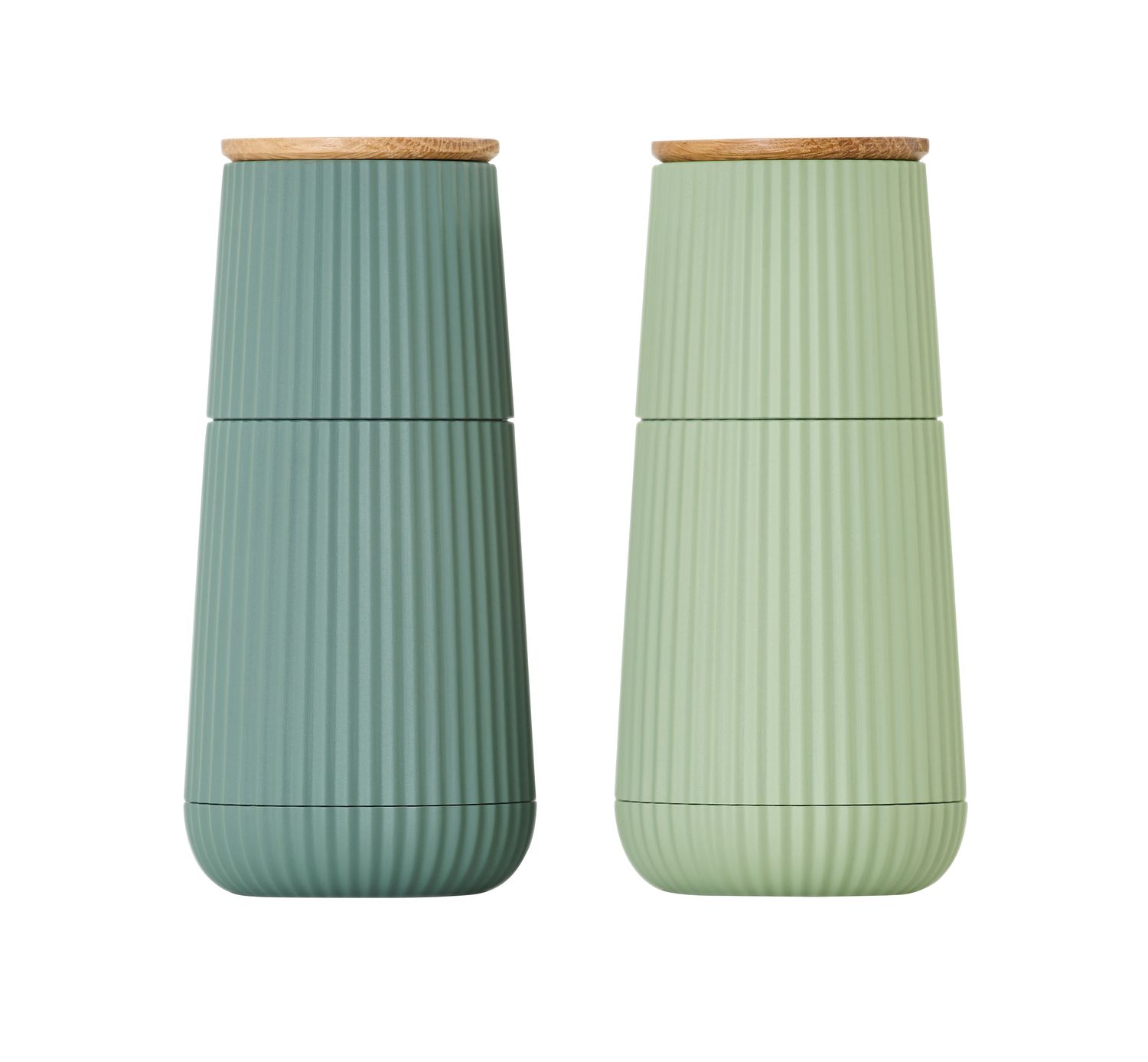AdHoc Scape Pepper and Salt Mill Set 12.3cm - Dark Green and Light Green