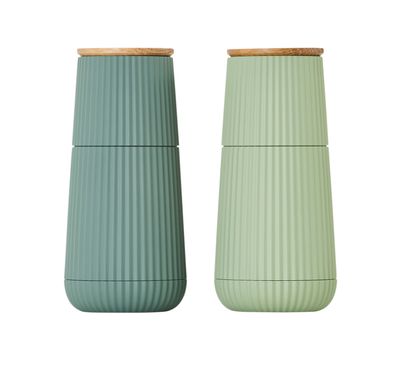 AdHoc Scape Pepper and Salt Mill Set 12.3cm - Dark Green and Light Green