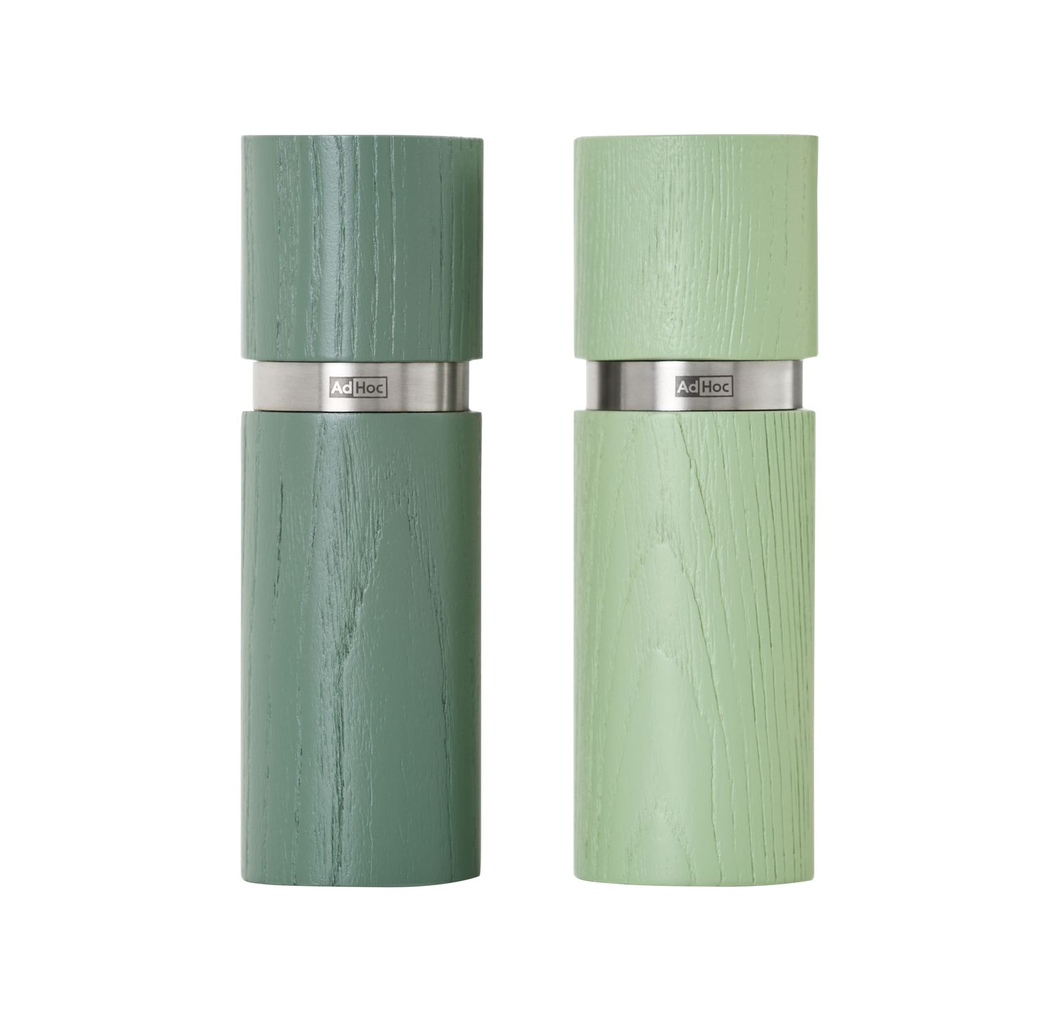 AdHoc Textura Pepper and Salt Mill Set 15cm - Dark Green and Light Green