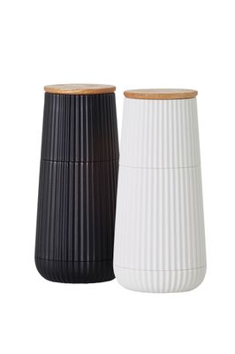 AdHoc Scape Pepper and Salt Mill Set 12.3cm - Black and White