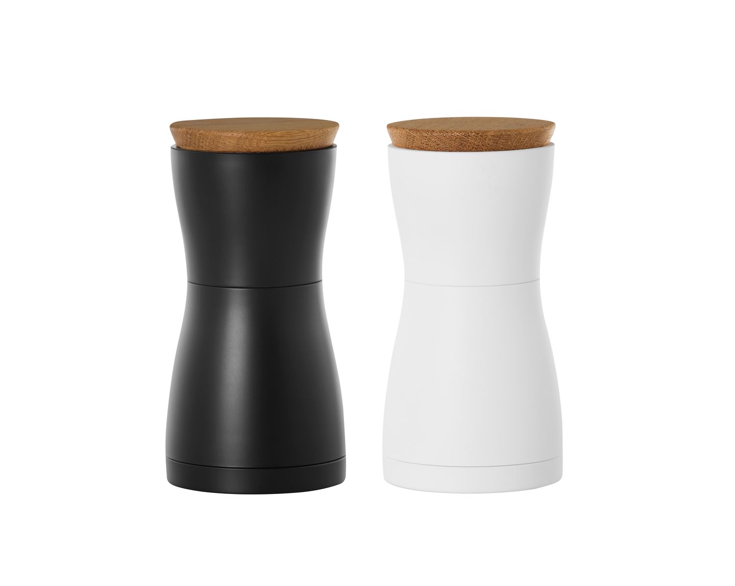 AdHoc Twin Pepper and Salt Mill Set 13.3cm - Black and White