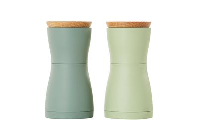 AdHoc Twin Pepper and Salt Mill Set 13.3cm - Dark Green and Light Green
