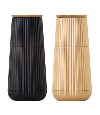 AdHoc Scape Pepper and Salt Mill Set 12.3cm - Black and Gold