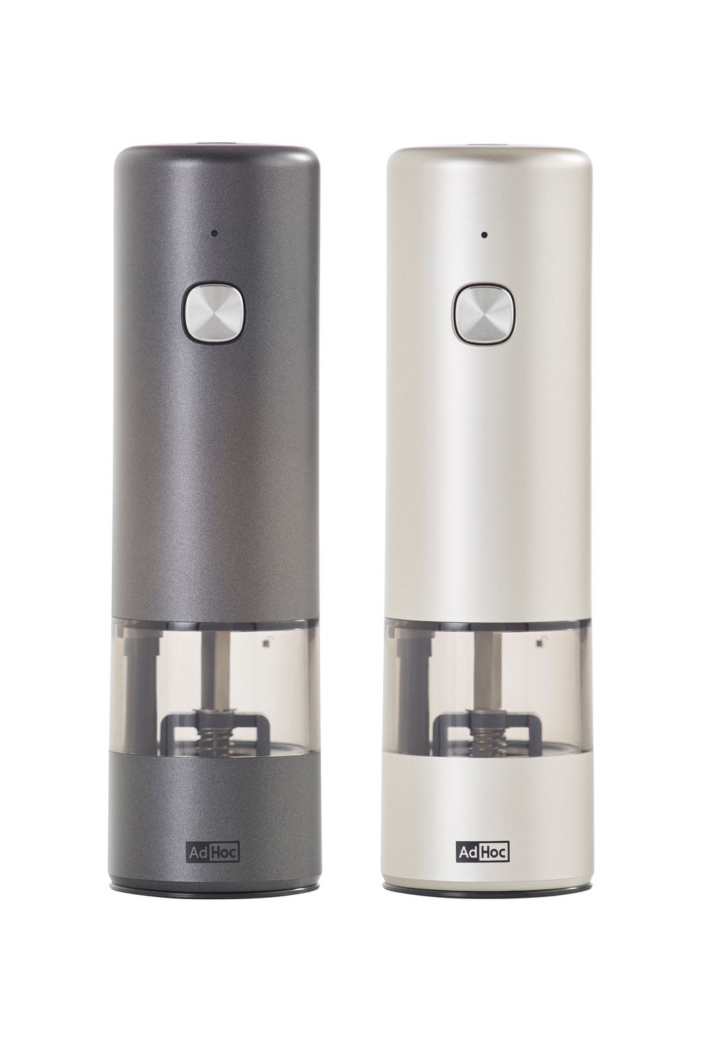 AdHoc i.Mill Electric Pepper and Salt Mill Set 17cm Rechargeable - Dark Grey and Light Grey