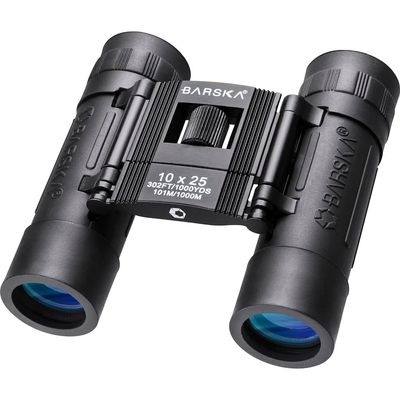 BARSKA 10x25 Lucid View Compact Binoculars - Black
