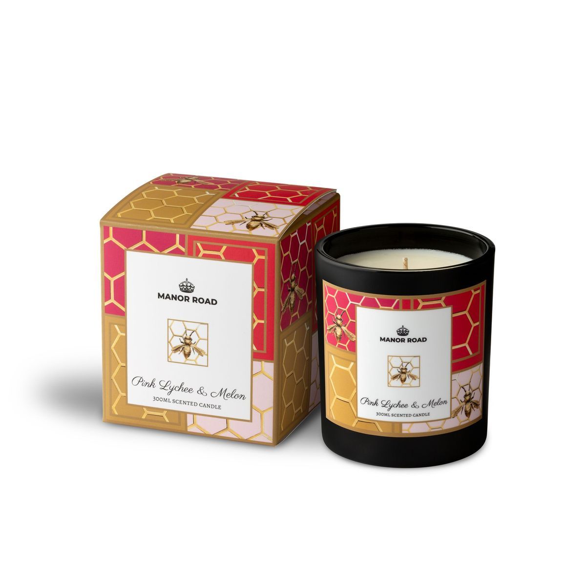 MANOR ROAD Candle - Pink Lychee &amp; Melon - 300ml