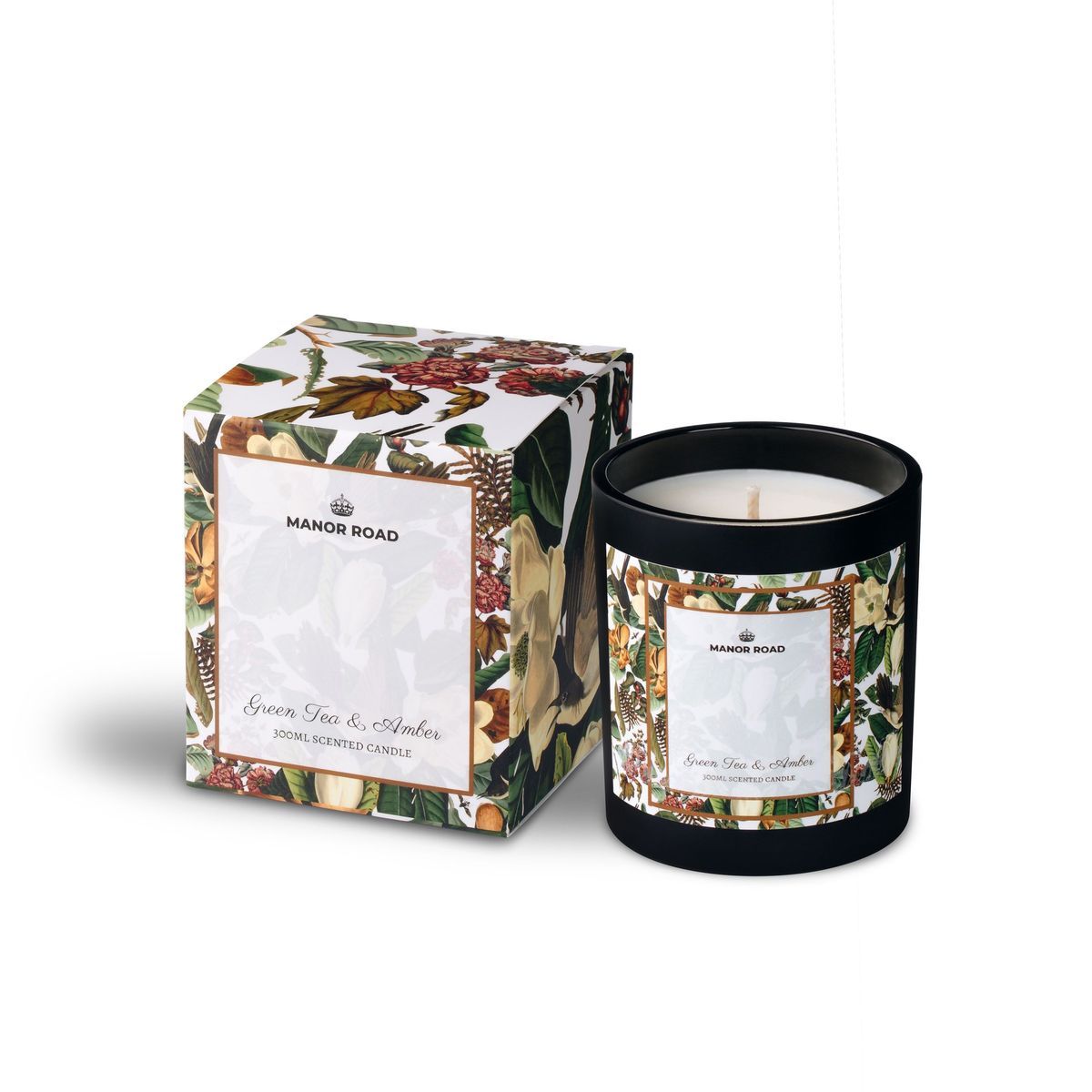 MANOR ROAD Candle - Green Tea &amp; Amber - 300ml