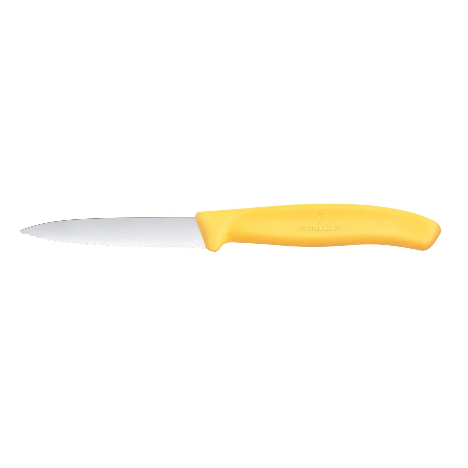 VICTORINOX Swiss Classic Paring Knife - Lemon Yellow - 8 cm - Wavy Edge