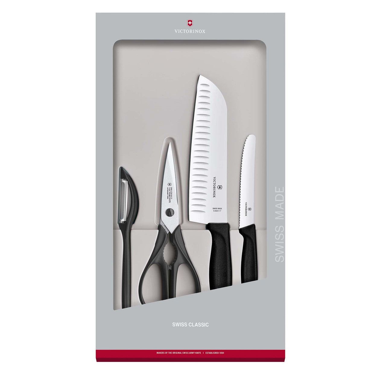 VICTORINOX Swiss Classic Kitchen Set, 4 Piece - Black Gift Box