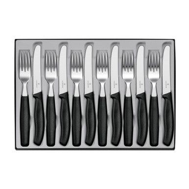 VICTORINOX Swiss Classic Table Set, 12 Piece - Black Gift Box
