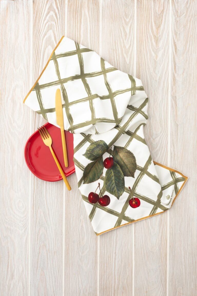 MANOR ROAD Microfibre Tea Towel - Cherry Canvas