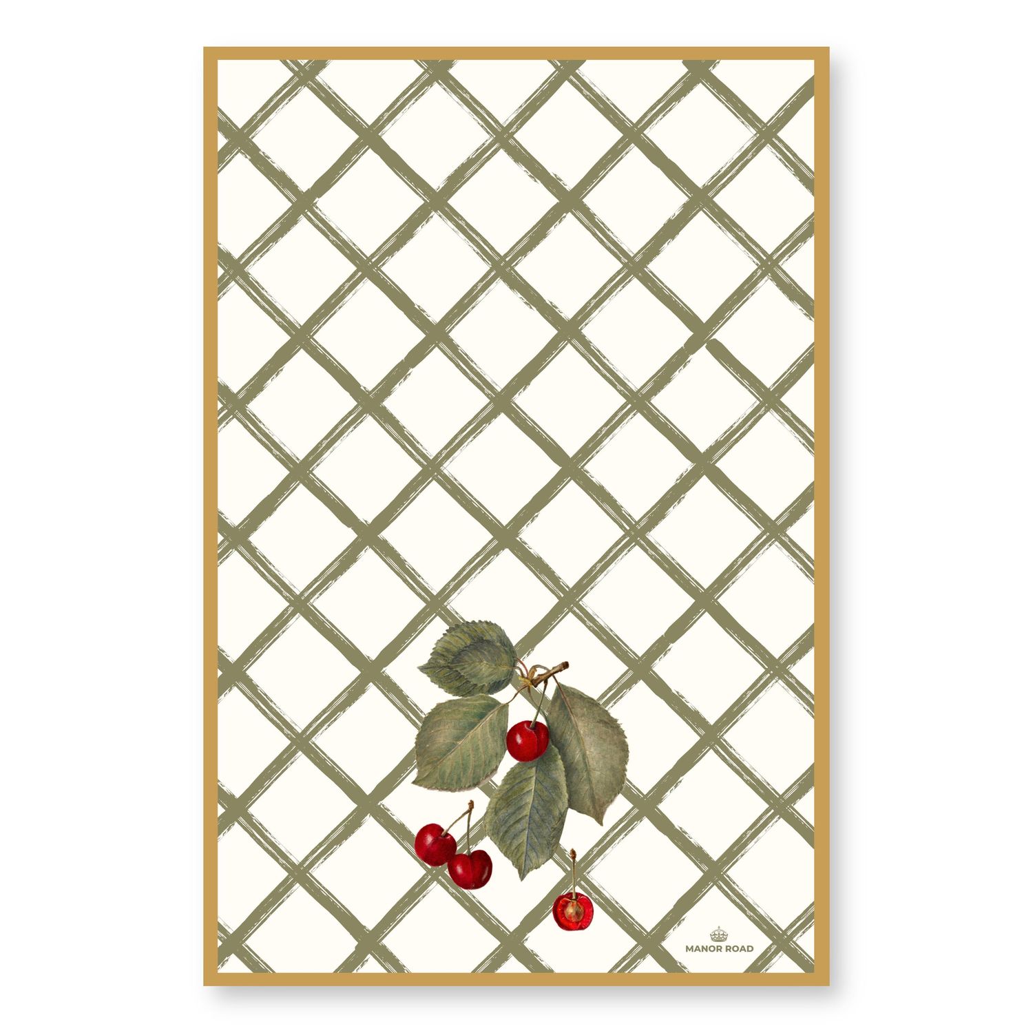 MANOR ROAD Microfibre Tea Towel - Cherry Canvas