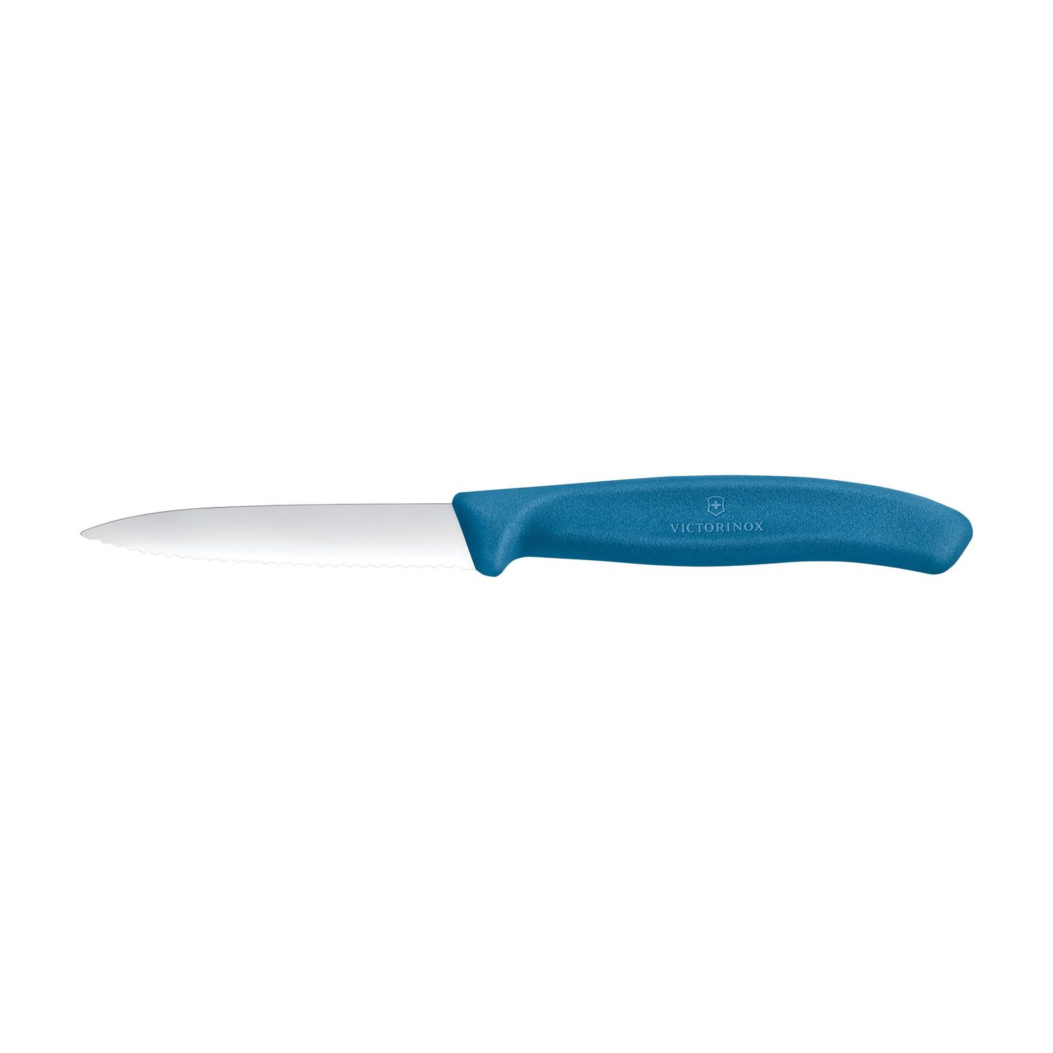 VICTORINOX Swiss Classic Paring Knife - Blue - 8 cm - Wavy Edge