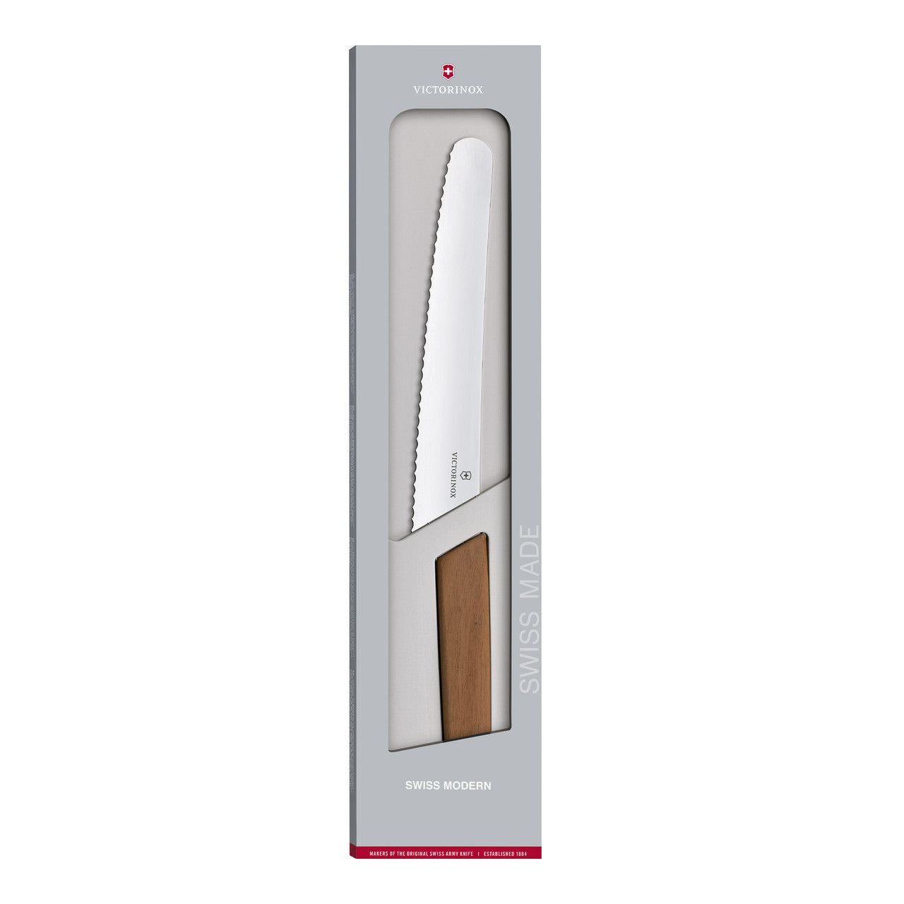 VICTORINOX Swiss Modern Bread and Pastry Knife, 22cm - Wavy Edge - Blade Protector
